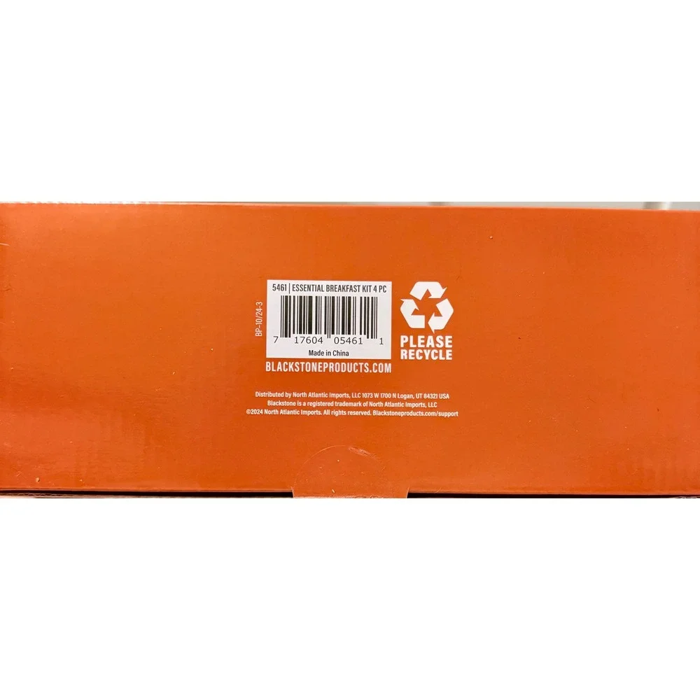 Blackstone Essential Breakfast Kit Unisex OS Orange Excellent 4 Piece Set 5461